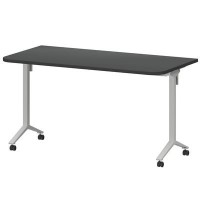 Моби МБ25-140.70Р (Графит/Белый) Стол мобильный складной радиусный