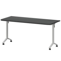 Моби МБ25-160.70Р (Графит/Белый) Стол мобильный складной радиусный