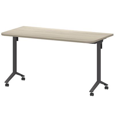 Моби МБ25-140.70Р (Кронберг/Антрацит) Стол мобильный складной радиусный