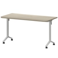 Моби МБ25-140.70Р (Кронберг/Белый) Стол мобильный складной радиусный