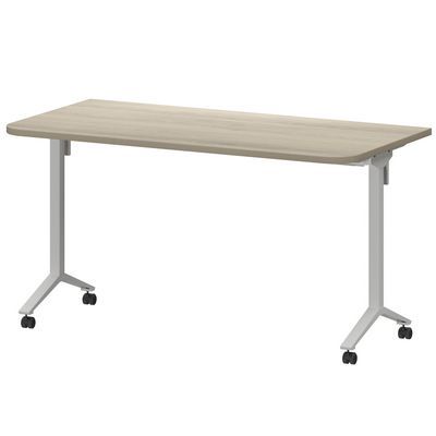 Моби МБ25-140.70Р (Кронберг/Белый) Стол мобильный складной радиусный