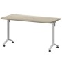 Моби МБ25-140.70Р (Кронберг/Белый) Стол мобильный складной радиусный