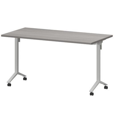 Моби МБ25-140.70 (Лиственница/Белый) Стол мобильный складной