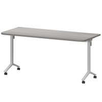 Моби МБ25-160.70Р (Лиственница/Белый) Стол мобильный складной радиусный