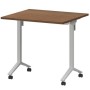 Моби МБ22-80.70 (Орех/Белый) Стол мобильный складной