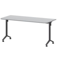 Моби МБ22-160.70Р (Серый/Антрацит) Стол мобильный складной радиусный