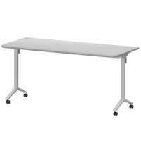 Моби МБ22-160.70Р (Серый/Белый) Стол мобильный складной радиусный