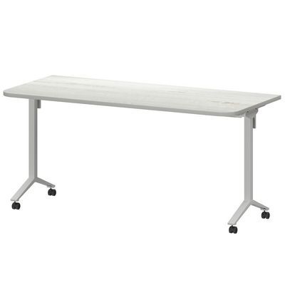 Моби МБ25-160.70Р (Сосна винтер/Белый) Стол мобильный складной радиусный