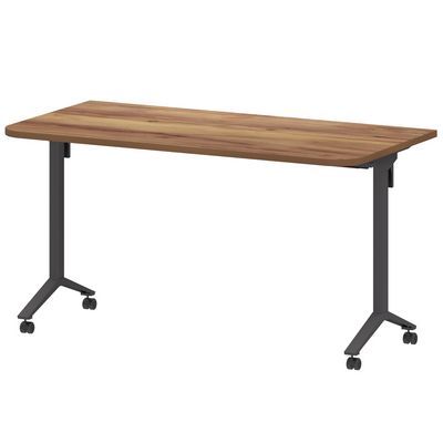 Моби МБ25-140.70Р (Таксония/Антрацит) Стол мобильный складной радиусный