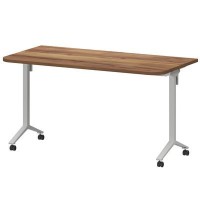 Моби МБ25-140.70Р (Таксония/Белый) Стол мобильный складной радиусный