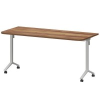 Моби МБ25-160.70Р (Таксония/Белый) Стол мобильный складной радиусный