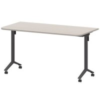 Моби МБ22-140.70Р (Ясень шимо/Антрацит) Стол мобильный складной радиусный