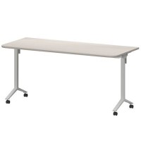 Моби МБ22-160.70Р (Ясень шимо/Белый) Стол мобильный складной радиусный