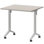 Моби МБ22-80.70 (Ясень шимо/Белый) Стол мобильный складной