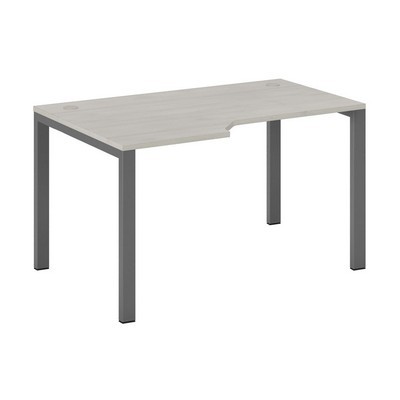 New Line NLN36322424 (дуб шамони светлый/антрацит) Стол эргономичный левый на металлоопорах 