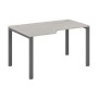 New Line NLN36322424 (дуб шамони светлый/антрацит) Стол эргономичный левый на металлоопорах 