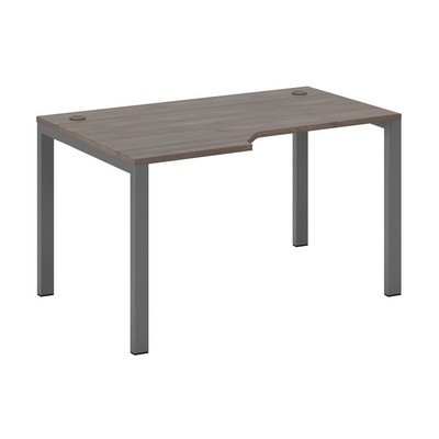 New Line NLN36322434 (дуб шамони темный/антрацит) Стол эргономичный левый на металлоопорах 