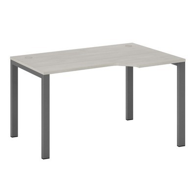 New Line NLN36322524 (дуб шамони светлый/антрацит) Стол эргономичный правый на металлоопорах 