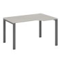 New Line NLN36322524 (дуб шамони светлый/антрацит) Стол эргономичный правый на металлоопорах 