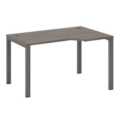 New Line NLN36322534 (дуб шамони темный/антрацит) Стол эргономичный правый на металлоопорах 