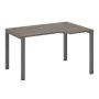 New Line NLN36322534 (дуб шамони темный/антрацит) Стол эргономичный правый на металлоопорах 