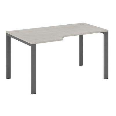 New Line NLN36322624 (дуб шамони светлый/антрацит) Стол эргономичный левый на металлоопорах 