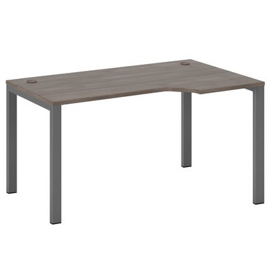 New Line NLN36322734 (дуб шамони темный/антрацит) Стол эргономичный правый на металлоопорах 