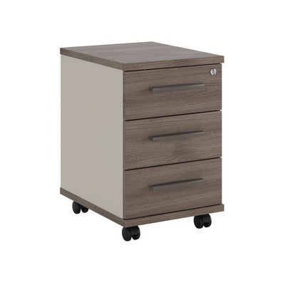 New Line NLN36330331 (дуб шамони темный/бежевый) Тумба подкатная 3 ящика