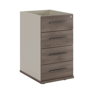 New Line NLN36330531 (дуб шамони темный/бежевый) Тумба приставная без топа 4 ящика