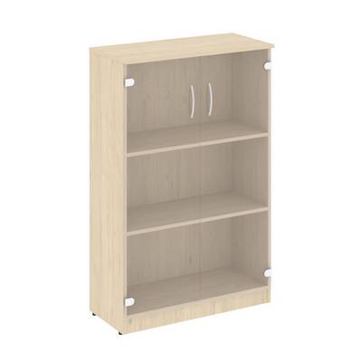 Nova S В.СТ-2.4 (Бук артизан) Шкаф средний широкий, 2 средние двери стекло