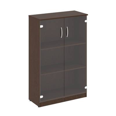 Nova S В.СТ-2.4 (Венге цаво) Шкаф средний широкий, 2 средние двери стекло