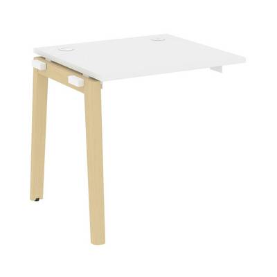 Onix Wood OW.1.NRS-0.7 (Белый бриллиант/Дуб светлый) Наборный элемент рабочей станции, опоры - массив дерева