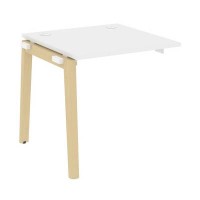 Onix Wood OW.1.NRS-0.8 (Белый бриллиант/Дуб светлый) Наборный элемент рабочей станции, опоры - массив дерева