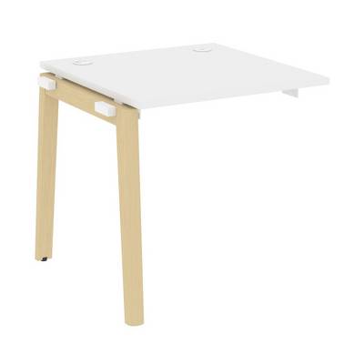 Onix Wood OW.1.NRS-0.8 (Белый бриллиант/Дуб светлый) Наборный элемент рабочей станции, опоры - массив дерева