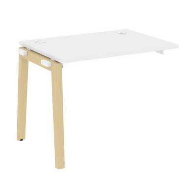 Onix Wood OW.1.NRS-1.7 (Белый бриллиант/Дуб светлый) Наборный элемент рабочей станции, опоры - массив дерева