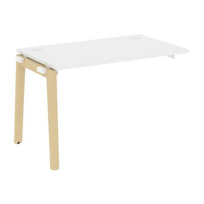 Onix Wood OW.1.NRS-2.7 (Белый бриллиант/Дуб светлый) Наборный элемент рабочей станции, опоры - массив дерева