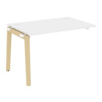 Onix Wood OW.1.NRS-2.8 (Белый бриллиант/Дуб светлый) Наборный элемент рабочей станции, опоры - массив дерева