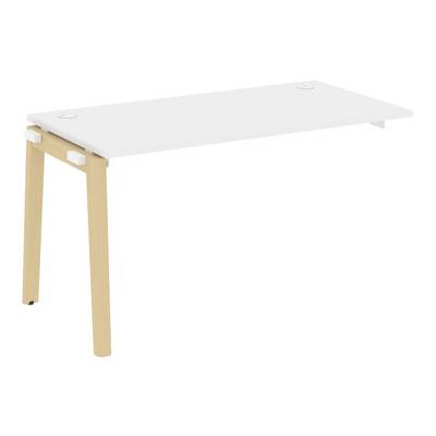 Onix Wood OW.1.NRS-3.7 (Белый бриллиант/Дуб светлый) Наборный элемент рабочей станции, опоры - массив дерева