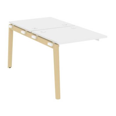 Onix Wood OW.2.NRS-0.8 (Белый бриллиант/Дуб светлый) Наборный элемент рабочей станции, опоры - массив дерева