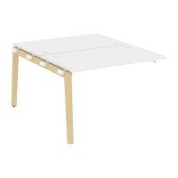 Onix Wood OW.2.NRS-2.7 (Белый бриллиант/Дуб светлый) Наборный элемент рабочей станции, опоры - массив дерева