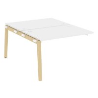 Onix Wood OW.2.NRS-2.8 (Белый бриллиант/Дуб светлый) Наборный элемент рабочей станции, опоры - массив дерева