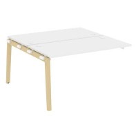 Onix Wood OW.2.NRS-3.7 (Белый бриллиант/Дуб светлый) Наборный элемент рабочей станции, опоры - массив дерева