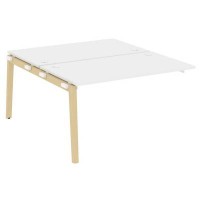 Onix Wood OW.2.NRS-3.8 (Белый бриллиант/Дуб светлый) Наборный элемент рабочей станции, опоры - массив дерева