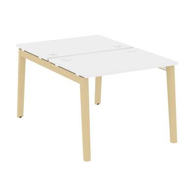 Оникс Вуд OW.D.RS-2.1.7 (Белый бриллиант/Дуб светлый) Рабочая станция, опоры - массив дерева