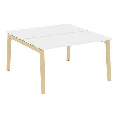 Onix Wood OW.D.RS-2.3.7 (Белый бриллиант/Дуб светлый) Рабочая станция, опоры - массив дерева