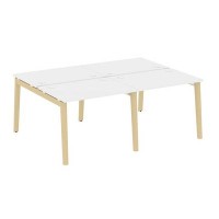 Onix Wood OW.D.RS-4.1.7 (Белый бриллиант/Дуб светлый) Рабочая станция, опоры - массив дерева