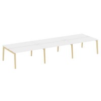 Onix Wood OW.D.RS-6.4.7 (Белый бриллиант/Дуб светлый) Рабочая станция, опоры - массив дерева