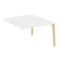 Onix Wood OW.D.SPR-2.7 (Белый бриллиант/Дуб светлый) Стол-приставка двойной  к опорным элементам, опоры - массив дерева