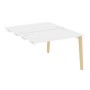 Onix Wood OW.D.SPR-2.7 (Белый бриллиант/Дуб светлый) Стол-приставка двойной  к опорным элементам, опоры - массив дерева