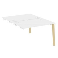 Onix Wood OW.D.SPR-2.8 (Белый бриллиант/Дуб светлый) Стол-приставка двойной  к опорным элементам, опоры - массив дерева